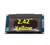 SSD1309 Driven 2.42 Inch for oled Panel 128x64 Pixels Dual Protocol Support Wide Temp Range -40C to 85C for Control Smart Devices Maker Projects(7 pins yellow)