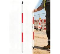 SSDDLZEQ High Precision Aluminium Measuring Pole For Engineering Survey Site Marking(B,Sharp End)