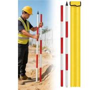SSDDLZEQ High Precision Aluminium Survey Pole For Land Survey Construction Mapping(B,200 cm)