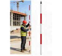 SSDDLZEQ High Precision Survey Measuring Rod Aluminum Range Pole For Construction & Engineering(Rivets,Sharp End)