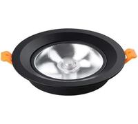 SSDDLZEQ Lighting Sturdy 10W COB Downlight Black Round Ultra-Thin LED Recessed Spotlight Anti-Glare CRI85 Showroom Wine Cabinet Recessed(3000k)