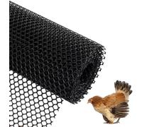 SSDDLZEQ Plastic Chicken Wire Roll Black Safety Poultry Netting Balcony Outdoor Temporary Fence Deer/Rabbit/Chicken/Dog Animal Barrier(1x10m/3.3x33ft)