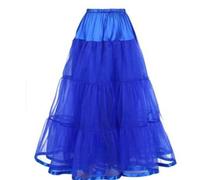 SSDH A-Line Long Swing Elastic Waist Skirt Petticoat Crinoline Half Slips For Wedding Evening Gowns (UK, Alpha, XL, Regular, Regular, Royalblue)