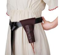 SSDH Medieval Scabbard belt and Sword Dagger Frog Case Sword Holster for Men Renaissance Knight Viking Costume LARP (Brown1)