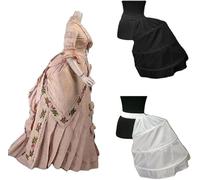 SSDH Victorian Petticoat Pannier Buttocks Hip Pannier Bustle Hoop Cage Skirt for Gown Rococo Coaplay Prom Dress (UK, Alpha, One Size, Regular, Regular, White)