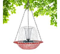Ssdkpe Bird Baths for Outdoors - Solar Drinking Fountain,Hangable Decor Drinking Bath for Outside Garden Outdoor Balcony Patio Yard Porch