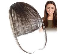 Ssdkpe Clip Bangs Human Hair, Human Hair Bangs Extensions, Neat Bangs Hair Extension, French Bangs Clip, Fake Bangs Fringe, Stylish Fringe Hairpieces For Dinner Date
