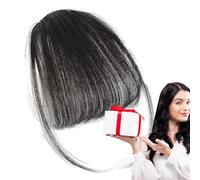 Ssdkpe Clip Bangs Human Hair, Human Hair Bangs Extensions, Neat Bangs Hair Extension, French Bangs Clip, Fake Bangs Fringe, Stylish Fringe Hairpieces For Dinner Date