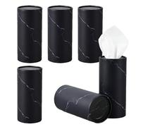 Ssdkpe Cylinder Tissue Boxes, Auto Facial Tissue Holder, Car Napkin Holder Cylinder, 6 Canisters/300 Tissues Car Tissues Cylinders, Cars TissueCylinders For Camping Travel Self-driving Tours