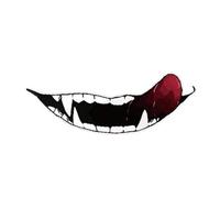 Ssdkpe Motorcycle Helmets Stickers, Evil Smile Large Mouth Car Decorative Decal, Funny Car Accessories, Stickers Decoration, Vehicle Decorative For Hard Helmets