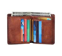 Ssdkpe Pocket Wallet for Men - Large Capacity RFID Blocking Wallet Men's Short Wallet - Vintage Multi Card Holder Mens Clutch Wallet Purses for Husband Father Friends