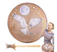 Ssdkpe Wood Drum | With Drum Stick Shaman Hand Drum,Drum Sound Healing Tool, Shaman Hand Drum, Decoration Design Hand Drum, Drum Shaman For Meditation