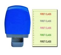 SSEELL First Class Self Inking Rubber Flash Stamp Self-Inking Pre-Inked RE-inkable Office Work Company School Stationary Stamps Without Frame Line - Red Ink Color
