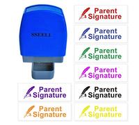 SSEELL Parent Signature Reward Stamp Self Inking for School Student Teacher Homework Feedback Stamp Rubber Flash Stamp Self-Inking Pre-Inked RE-inkable School Stationary - Orange Ink Color
