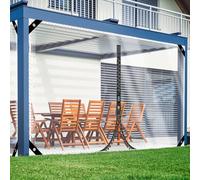 SSFMSF Clear Tarp Waterproof Heavy Duty Plant Cover Clear with a Zipper, Uv Resistant Tear Resistant Cold Weather Resistant for Porch Patio Canopy Outdoor Flower Plants. (2.5 * 3m|400g/m²)