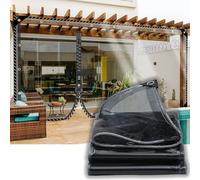 SSFMSF Clear Tarp Waterproof Heavy Duty Plant Cover Clear with a Zipper, Uv Resistant Tear Resistant Cold Weather Resistant for Porch Patio Canopy Outdoor Flower Plants. (0.5 * 6m|400g/m²)
