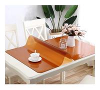 SSFMSF PVC Tablecloth Thickened Desktop Protective Film Waterproof And Heat-Resistant Wipeable Table Mat Suitable For Indoor And Outdoor Customization. (Coffee, 2mm - 90 x 150 cm Rectangle)