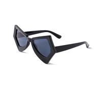 SSFVTTL Cat Eye Sunglasses for Women Fashion Oversized Angular Frame Trendy Thick Frame Shades UV Protection Stylish Eyewear,C3,One size