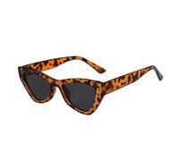 SSFVTTL Fashion Cat Eye Leopard Sunglasses Women Retro Clear Anti-blu-ray Glasses Frame Men Uv400(Leopard grey)