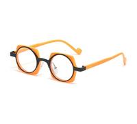 SSFVTTL Popular Fashion Sunglasses Women Retro Candy Color Clear Anti Blue Light Lens Men Frame(Black orange clear)