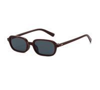 SSFVTTL Small Rectangle Sunglasses Women Fashion Candy Color Rivets Men Punk Eyewear Uv400(WineRed-Black)