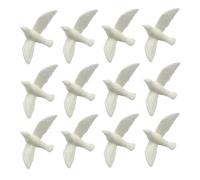 Ssguopte 12Pcs Dove Figurine for Crafts Miniature Bird Statue Bulk Realistic Resin Artificial Pigeon Model Toys for Dollhouse Decorations Accessories