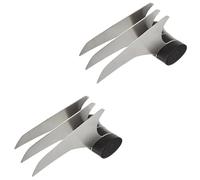 Ssguopte 2Pcs Chicken, Stainless Steel Meat with PP Handle, 4x5 Inch Meat Claw, Labor-Saving Claws for Shredding, Kitchen Tools
