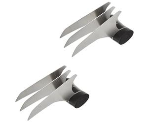 Ssguopte 2Pcs Chicken, Stainless Steel Meat with PP Handle, 4x5 Inch Meat Claw, Labor-Saving Claws for Shredding, Kitchen Tools