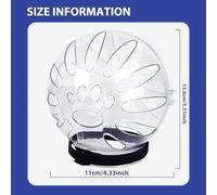 Ssguopte Breathable Cat Muzzle Bubble Helmet 4 by 4 by 5 Inch Transparent PET Anti Lick Anti Bite Cover with Fastening Tape for Grooming Nail Trimming