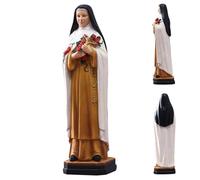 Ssguopte Christian Gift 8.2x2.4x2.2 Inch Resin St Therese Catholic Statue on Base Inspirational St Therese Religious Statues for Religious Holiday, Reception Celebration or Housewarming