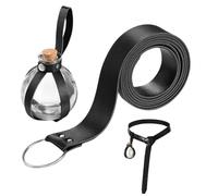 Ssguopte Halloween Medieval Belt Pouch with 250ml Potion Bottle and Bottle Holder Renaissance Accessories Leather Potion Black