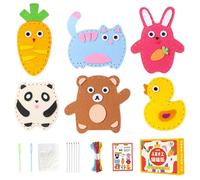 Ssguopte Kids Sewing Kit, Fun and Educational Cute Animal Sewing Kit, Stuffed Animal Felt Plushie for Kids DIY Craft Kits for Boys Girls Over 8 Years Old Beginners