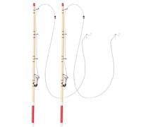 Ssguopte Miniature Fishing Pole 2PCS 1:12 Dollhouse Mini Fishing Pole with Fishhook Realistic Adorable Micro Landscape Tiny Fishing