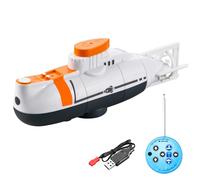 Ssguopte Remote Control Submarine Toy, Waterproof Rechargeable RC Submarine for Pool and Water Play - White
