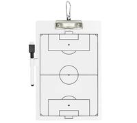 Ssguopte Soccer Coaches Clipboard 14 x 9 Double-Sided Soccer Dry Erase Coaching Board Protable Whiteboard for Coaches Lightweight Coaching Board with Marker, Pen Holder & Hook
