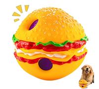 Ssguopte Squeaky Hamburger Dog Ball, 5.5-Inch Interactive Bite-Resistant Toy for Dogs, Anxiety Relief & Exercise Fun