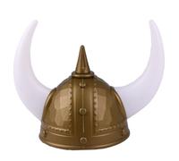Ssguopte Viking Hat Classic Medieval Helmet Lifelike Viking Helmet with Horns Adult Party Hats for Halloween, Costume Party, Golden