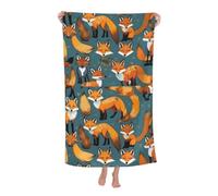 SSGVLPTO Many Foxes Print Microfibre Bath Towel,Soft Beach Towel,fit for Pool,Travelling,Beach Chair