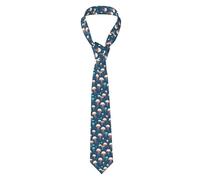 SSGVLPTO Mens Jellyfish Print Wedding Necktie Fashion Formal Tie Fit for Groom Best Man Business Travel Black One Size, Black, One size