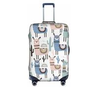 SSGVLPTO Tropical Cactus Animal Lama Printed luggage cover, luggage protection cover, wear-resistant luggage cover, White, L