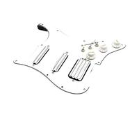 SSH Coil Splitting Pickups Electric Guitar Pickguard 2 Humbucker With Coil Pickup High Output Loaded Prewired Scratchplate (Color : White with White)