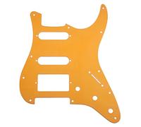 SSH Guitar Pick Guard Aluminum Alloy Orange Electric Guitar Pickguard with SSH Coil Configuration for 3 Pickup Setup Scratch Plate for Fender Strat Style Guitars