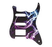 SSH Guitar Pickguard, Decorative Scratch Guitar Pick Guard, PVC Professional Replacement with 11 Screw Holes, Heat Odor Free for US Mexico Standard ST Style Gui