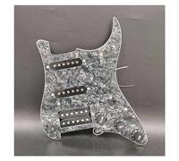 SSH Loaded Prewired Electric Guitar Pickguard Pickup For FD ST Guitar White (Color : Bk 1)