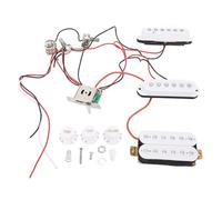 SSH Pickup Set for Electric Guitar Single Coil and Humbucker with Tone and Volume Controls White