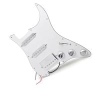 SSH Silver Guitar Pickup Pickguard Brass Cover Humbucker Loaded Prewired Scratchplate Assembly