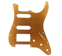 SSH Style Metal Guitar Pickguard with 11 Holes Scratch Plate Aluminum Replacement for Electric Guitars Designed for Easy Installation (Orange)