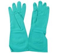 SSHHUI 1 Pair Green Rubber Gloves Water Proofing M Size Butyronitrile Cleaning Gloves Hazmat Suit Housekeeping