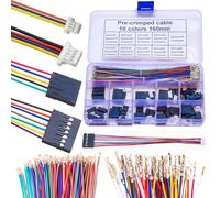 Ssighuyx SH1.0 to Dupont2.54 JST Connector Dupont Connector Kit and Pre-Crimped 28AWG Cable,Compatible with JST-SH 1.0mm & Dupont 2.54mm Cable 1/2/3/4/5/6/7/8/9/10Pin Housing 16cm Wire (SH-to-Dupont)