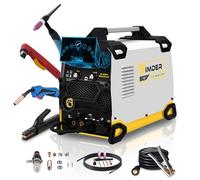 SSimder 200A MIG Welder 10-in-1 Multi-Process Welding Machine 220V with Pulse MIG Aluminium Synergic HF TIG Stick Welder Pilot Arc Plasma Cutter for Farm DIY Auto Repair 60% Duty Cycle